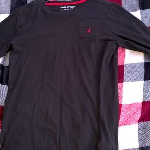 black nautica pocket tee